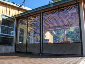 Clear Plastic Panels that weatherproof porch or patio
