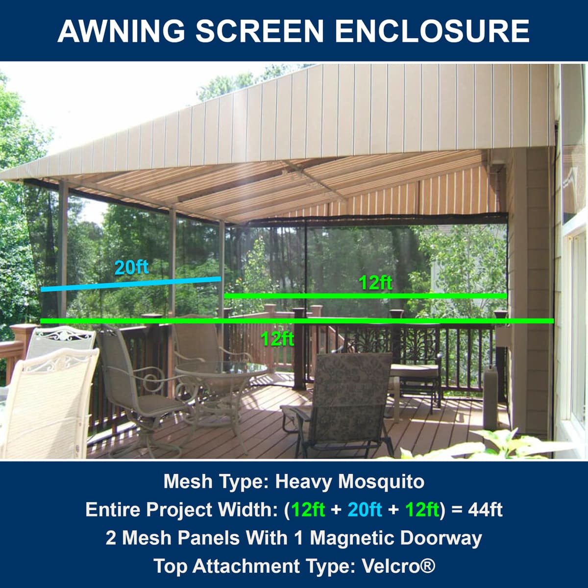 Mosquito Net Netting Screen Awning Canopy Patio Enclosure NEW 