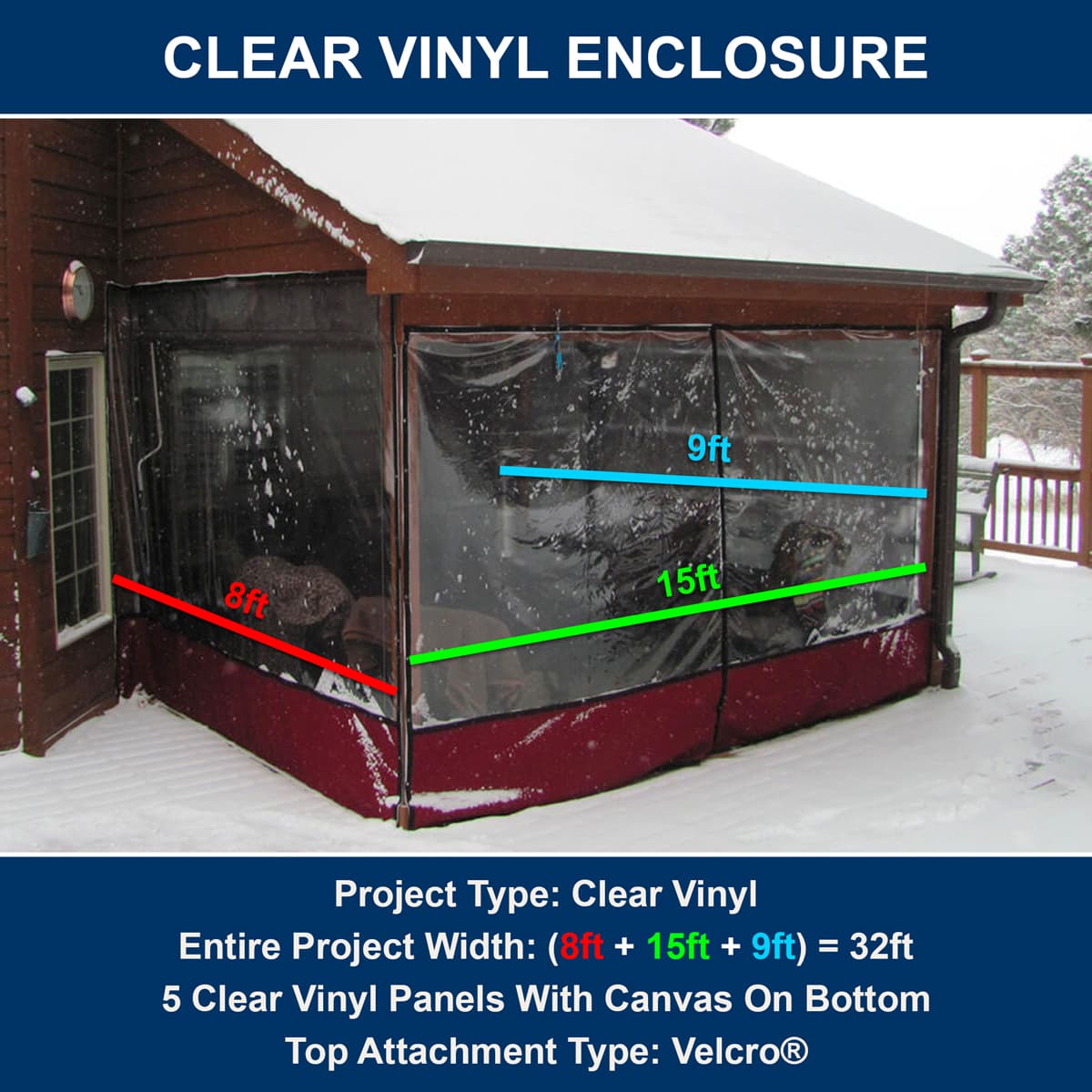 Clear Vinyl Roll Up Curtains - PYC Awnings