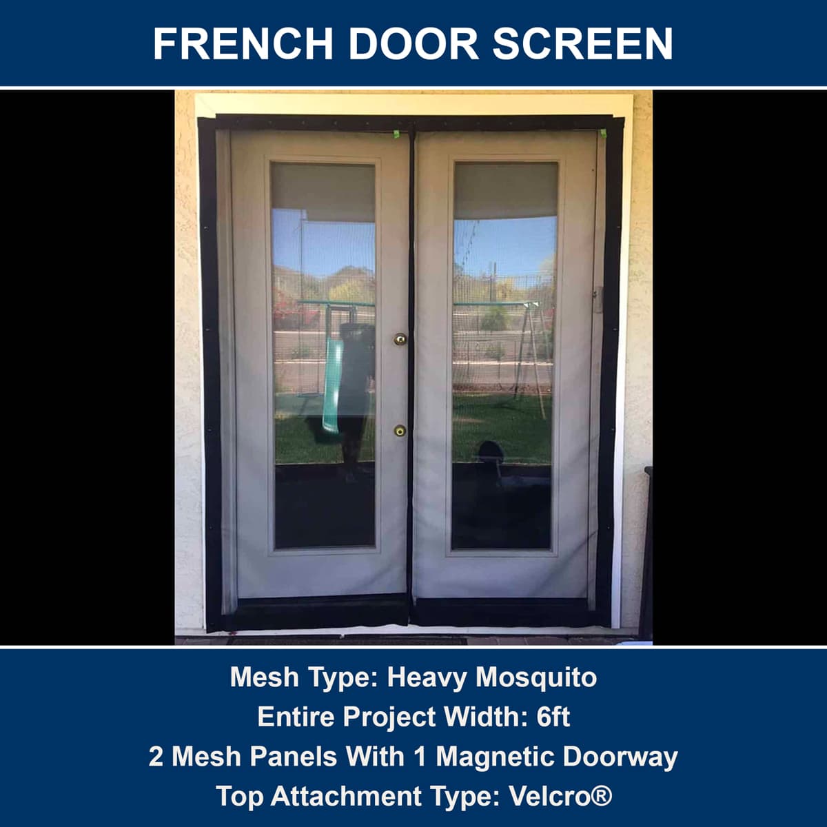 CURTAIN MOSQUITO NET for FRENCH DOORS in polyester CM 150X250 ORANGE 