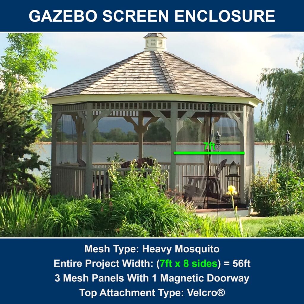 Yardistry Gazebo Curtains - Mosquito Curtains