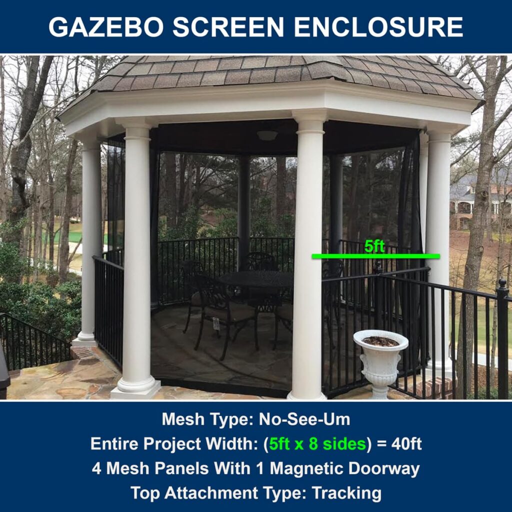 Yardistry Gazebo Curtains - Mosquito Curtains